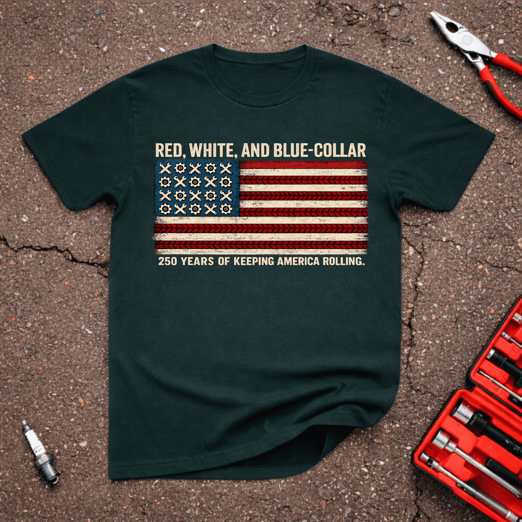 Red, White, Blue-Collar T-Shirt