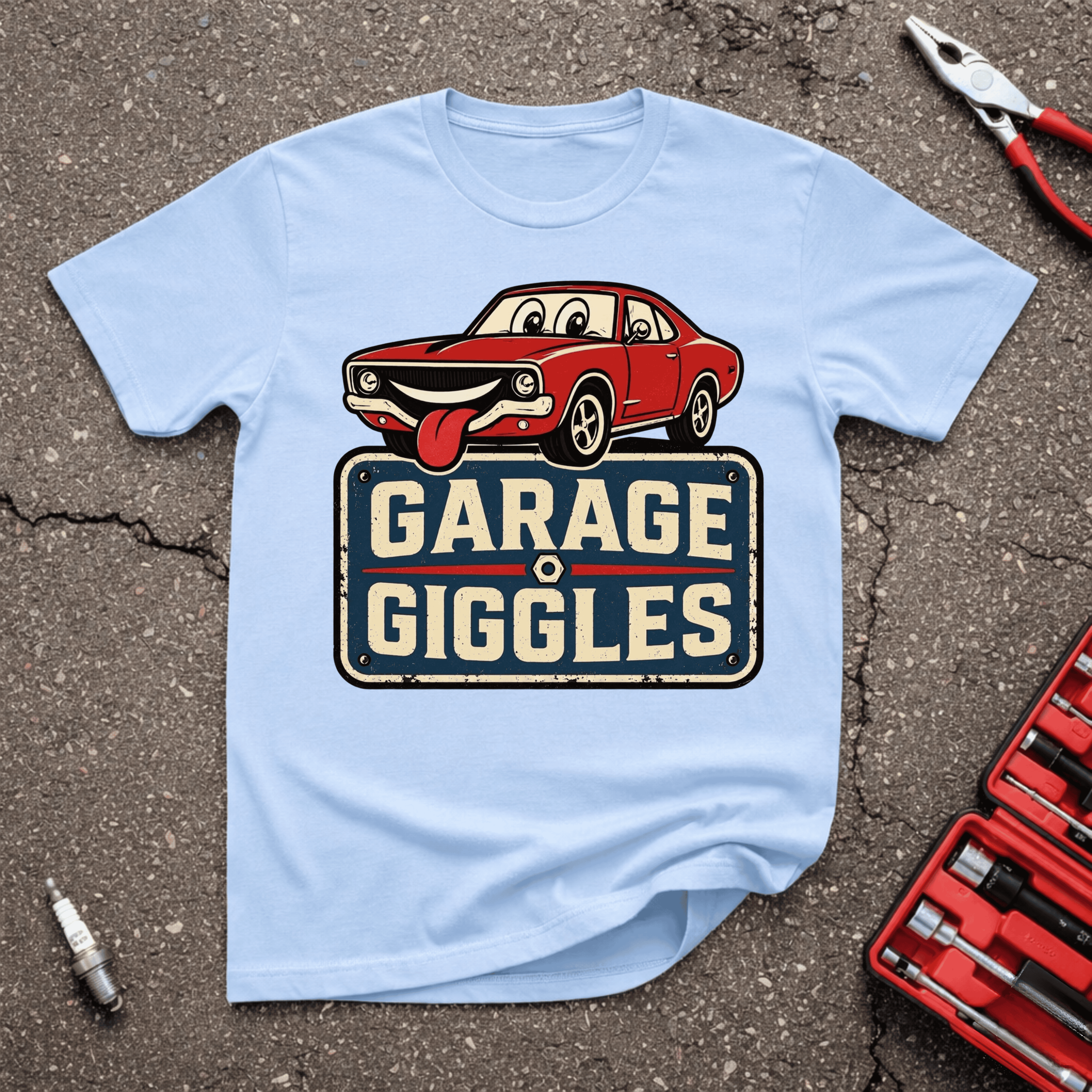 Garage Giggles Logo Retro T-Shirt