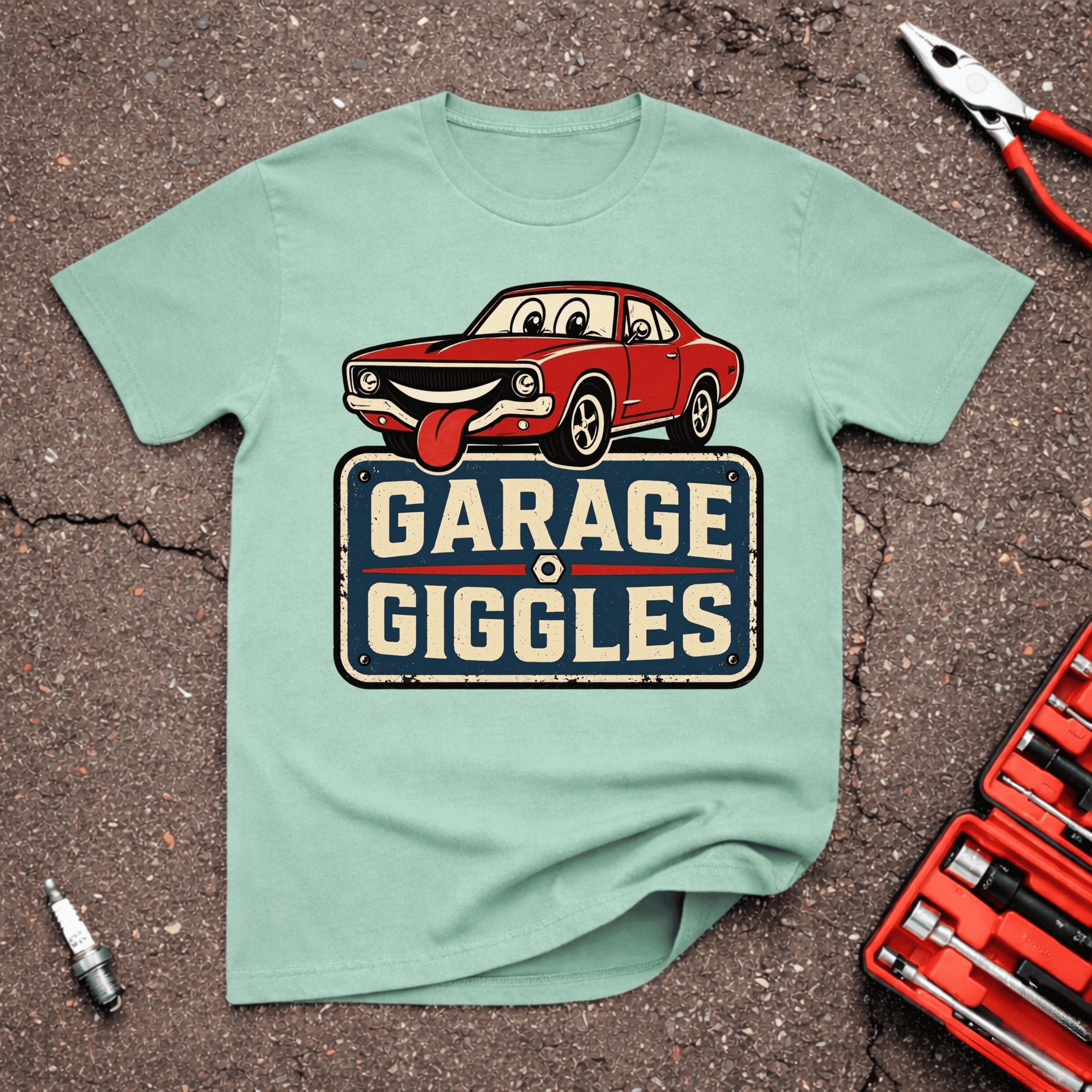 Garage Giggles Logo Retro T-Shirt