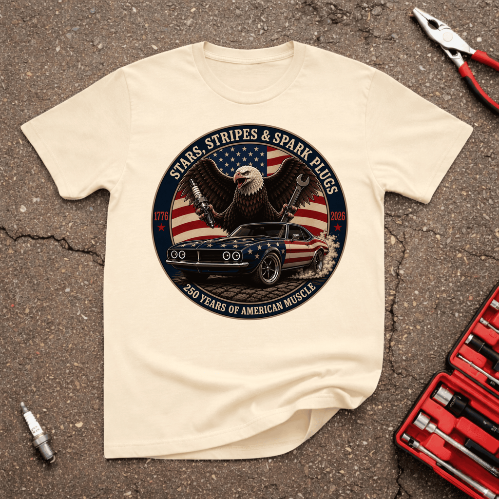 Stars, Stripes, & Spark Plugs T-Shirt