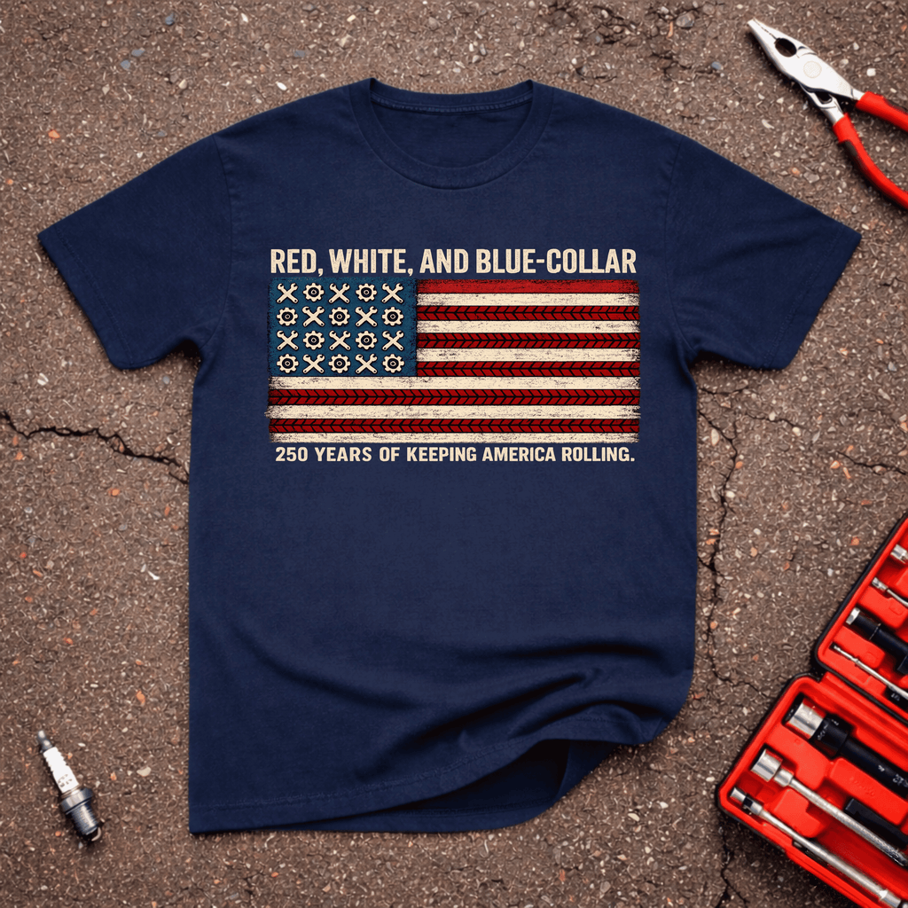 Red, White, Blue-Collar T-Shirt