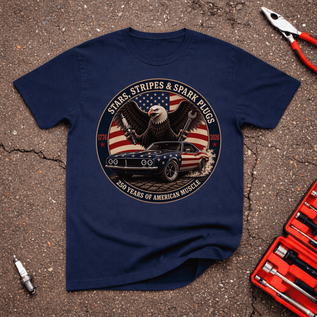 Stars, Stripes, & Spark Plugs T-Shirt