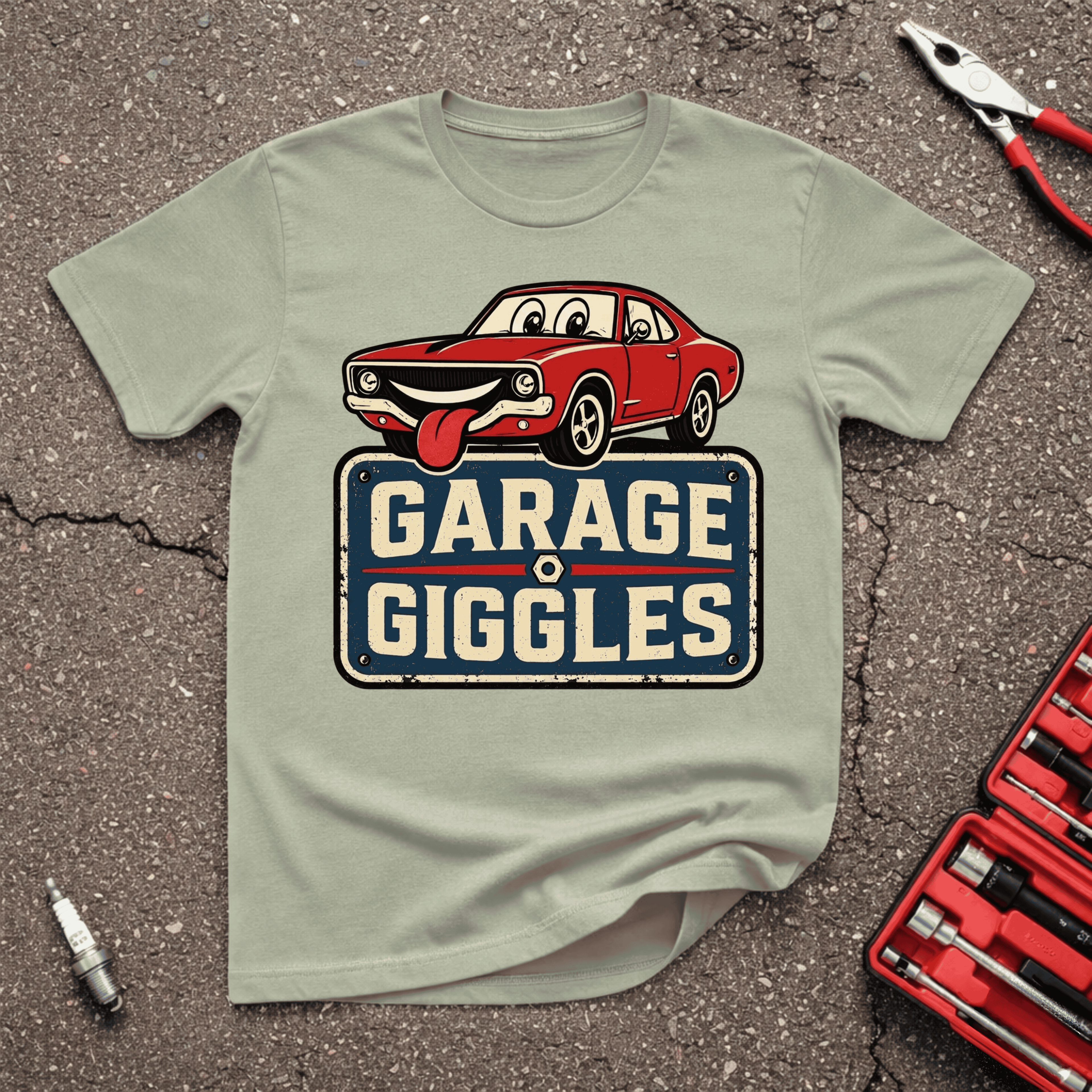Garage Giggles Logo Retro T-Shirt