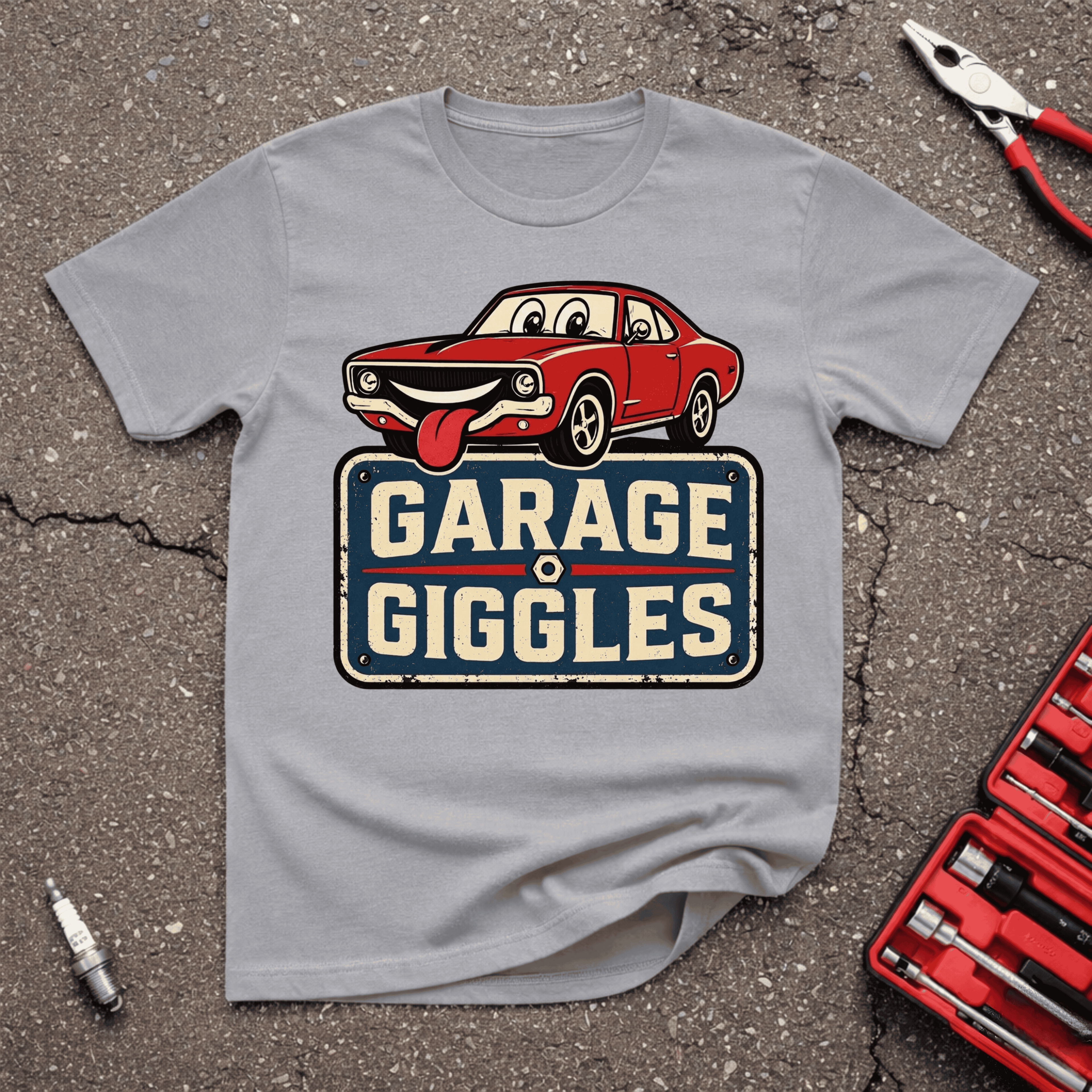 Garage Giggles Logo Retro T-Shirt